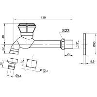 Кран для одного типа воды Bronze de Luxe 13263/2 Бронза — фото 2, Краны