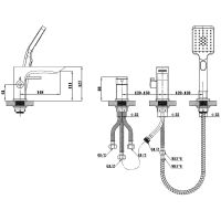 Смеситель на борт ванны ESKO Vela PB 355B Черный матовый — фото 5, Смесители на борт ванны