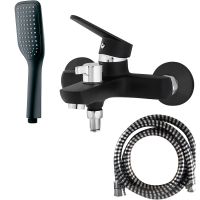 Смеситель для ванны Melodia della vita Moderno MDV35140_bk Черный Хром — фото 1, Смеситель для ванны