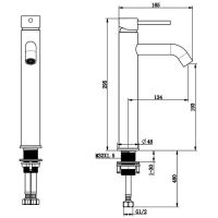 Смеситель для раковины Bronze de Luxe Scandi Хром арт-1452C — фото 3, Смесители для раковины
