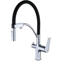 Смеситель для кухни Lemark Comfort LM3074C Хром Черный — фото 1, Смесители для кухни