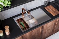 Мойка для кухни PURE 50R KMB-90 860X525 правая в компл. с сифоном 1127252, — фото 2, Кухонные мойки