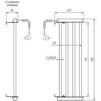 Электрический полотенцесушитель Domoterm Полка DMT 73 25x83 EK R Хром — фото 2, Электрические полотенцесушители