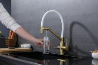 Смеситель для кухни Raglo R81.62.03 Золото матовое Белый — фото 10, Смесители для кухни