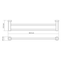 Donau K- Держатель полотенец двойной арт-9440 — фото 4, Полотенцедержатели