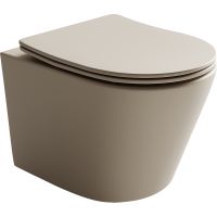 Унитаз Ceramicanova Balearica CN6000MC подвесной Капучино матовый с сиденьем Микролифт — фото 1, Подвесные унитазы