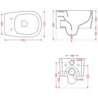 Унитаз Artceram Atelier ATV001 17 00 подвесной Черный матовый без сиденья — фото 4, Подвесные унитазы