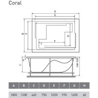 Акриловая ванна Vayer Coral 180x120 Гл000006812 без гидромассажа — фото 8, Акриловые ванны
