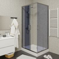 Товар: Душевой уголок Parly QZ71S 100х195 7262 профиль Хром стекло тонированное - фото 4 Душевой уголок Parly QZ71S 100х195 7262 профиль Хром стекло тонированное — фото 4, Душевые уголки