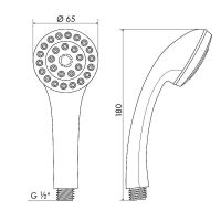 Ручной душ Melodia della vita Prime MKP20580P Хром — фото 4, Лейки для душа
