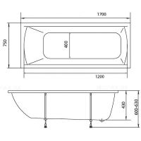 Акриловая ванна Creto Modalia 170х75 9-17075 без гидромассажа — фото 2, Акриловые ванны