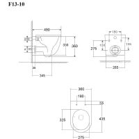 Товар: Унитаз Bond Oval F13-10 подвесной с сиденьем Микролифт - фото 2 Унитаз Bond Oval F13-10 подвесной с сиденьем Микролифт — фото 2, Унитазы