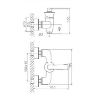 Товар: Смеситель для душа Haiba HB20181-5 Золото - фото 2 Смеситель для душа Haiba HB20181-5 Золото — фото 2, Для душа и ванны