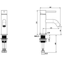 Смеситель для раковины Bronze de Luxe Scandi 1451W Белый глянцевый — фото 2, Смесители для раковины