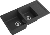 GRANFEST Мойка PRACTIK 980KL 2 чаши+крыло 980*510мм графит арт.GF- — фото 1, Кухонные мойки