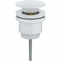 Донный клапан Raglo R600.01.08 click-clack Белый матовый — фото 1, Раковины и столешницы. Выпуски для умывальников