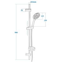 Душевой гарнитур Bond Circle B04-8788 Черный матовый — фото 4, Душевые гарнитуры