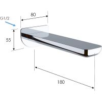 Излив для смесителя Remer 91I Хром — фото 2, Смесители для биде