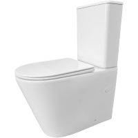 Унитаз компакт CeramaLux TR2178-1 Белый глянцевый с бачком и сиденьем Микролифт — фото 1, Напольные унитазы