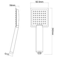 Товар: Ручной душ Melodia della vita Luxe MKP26117BL Хром - фото 2 Ручной душ Melodia della vita Luxe MKP26117BL Хром — фото 2, Лейки для душа