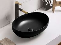 Раковина-чаша CeramaLux 50 78590B Черная глянцевая — фото 3, Раковины