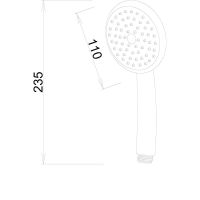 Товар: Ручной душ Melodia della vita Luxe MKP26106BL Хром - фото 2 Ручной душ Melodia della vita Luxe MKP26106BL Хром — фото 2, Лейки для душа