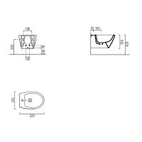 Биде GSI Modo 9864111 подвесное Белое — фото 2, Биде