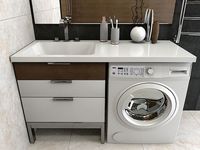 Раковина Madera Kamilla 120 L 4627173210027 с местом под стиральную машину Белая — фото 4, Раковины встраиваемые сверху