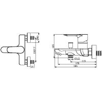 Товар: Смеситель для ванны Azario Leya AZ-15920501 Хром - фото 3 Смеситель для ванны Azario Leya AZ-15920501 Хром — фото 3, Для душа и ванны