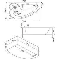 Товар: Акриловая ванна Bas Николь 170x104 L В 00027 без гидромассажа - фото 2 Акриловая ванна Bas Николь 170x104 L В 00027 без гидромассажа — фото 2, Ванны