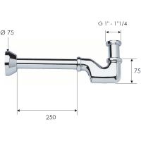 Сифон для раковины Remer 956114 Хром — фото 2, Сифоны для раковины