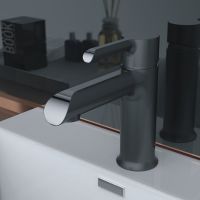 Смеситель для раковины Haiba с гигиеническим душем Черный матовый Хром арт-HB12805-7 — фото 3, Смесители для раковины