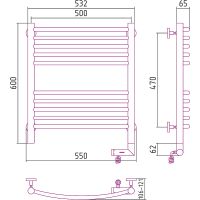 Товар: Электрический полотенцесушитель Сунержа Богема 2.0 600x500 R 00-5203-6050 Хром - фото 2 Электрический полотенцесушитель Сунержа Богема 2.0 600x500 R 00-5203-6050 Хром — фото 2, Электрические полотенцесушители