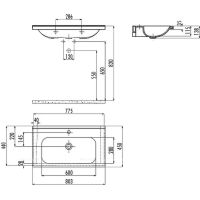 Товар: Раковина Creavit Ideal 80 ID080-00CB00E-0000 Белая - фото 2 Раковина Creavit Ideal 80 ID080-00CB00E-0000 Белая — фото 2, Раковины подвесные