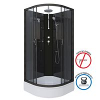 Душевая кабина Niagara Classic NG-6501-14BKT (90х90х210) средний поддон(26см),черный,стекло тонирова — фото 2, Душевые кабины