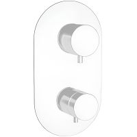 Смеситель для душа Remer Minimal Thermo NT92KBBO с термостатом Белый матовый — фото 1, Смеситель для душа