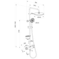 Товар: Душевая система Milardo Ideal Spa ILSBLTHM06 с термостатом Черная матовая - фото 7 Душевая система Milardo Ideal Spa ILSBLTHM06 с термостатом Черная матовая — фото 7, Душевые системы