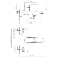 Товар: Смеситель для ванны Rossinka RS33-31 Хром - фото 2 Смеситель для ванны Rossinka RS33-31 Хром — фото 2, Для душа и ванны