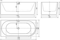 Акриловая ванна Sancos Veneto L 170x80 FB11 без гидромассажа — фото 8, Акриловые ванны