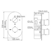 Elbe 7444 Thermo Термостатический смеситель для ванны и душа — фото 5, Смеситель для ванны