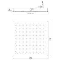 Верхний душ Bossini Paris Cube I01603.030 Хром — фото 2, Верхние души