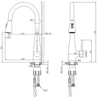 Смеситель для кухни Lemark Expert LM5084S Нержавеющая сталь — фото 2, Смесители для кухни