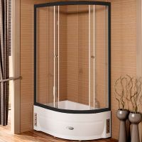 Душевой уголок Radomir Соул 2 120x80 L 1-03-6-1-0-0090 профиль Черный стекло прозрачное — фото 1, Душевые уголки