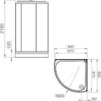 Душевая кабина Melodia della vita Jive 90x90 MB02001 без гидромассажа — фото 5, Душевые кабины