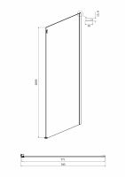 Душевой уголок Ambassador Benefit 120x80 19021101HX-80HX профиль Хром стекло прозрачное — фото 3, Раздвижные душевые двери