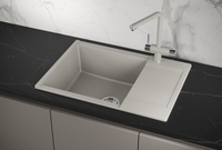 Granula-ES-7003, БАЗАЛЬТ, кухонная мойка, кварц, ESTETICA — фото 1, Кухонные мойки