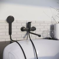 Смеситель для ванны Aringa Рейн AR02003BL универсальный Черный — фото 2, Смеситель для ванны