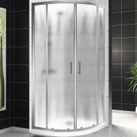 Душевой уголок BelBagno Uno 90х90 UNO-195-R-2-90-CH-CR профиль Хром стекло шиншилла — фото 1, Душевые уголки четверть круга