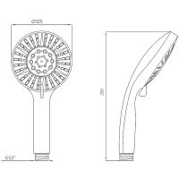 Ручной душ Melodia della vita Standard MKP20439 Хром — фото 3, Лейки для душа
