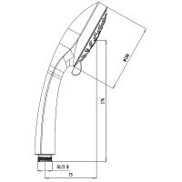 Товар: Ручной душ Lemark LM0125C Хром - фото 2 Ручной душ Lemark LM0125C Хром — фото 2, Лейки для душа